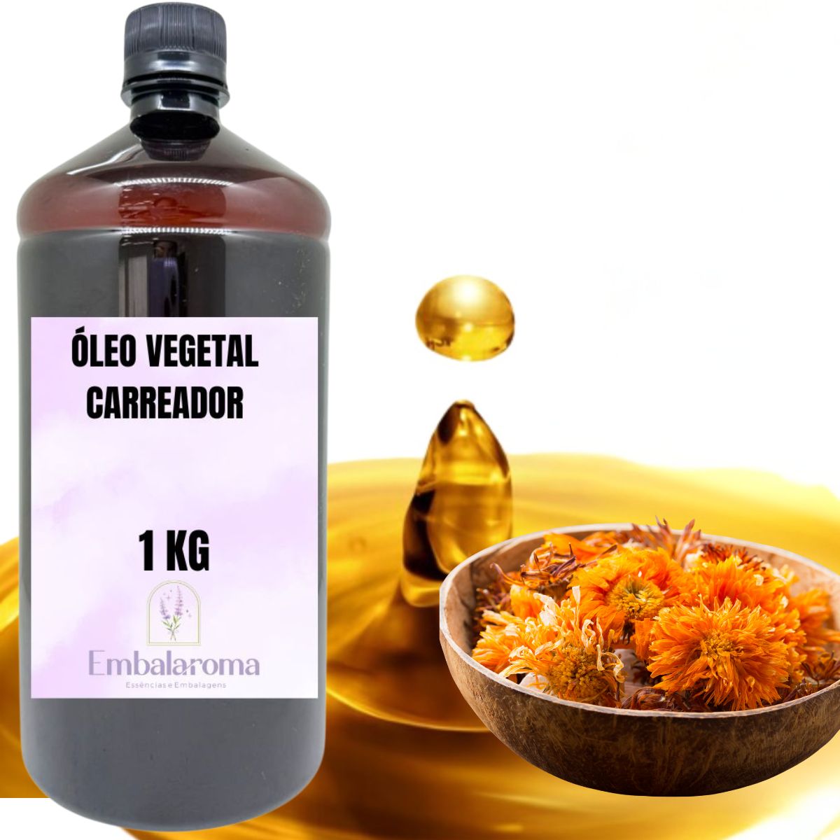 OLEO VEGETAL CARREADOR 1 LITRO CALENDULA – Embalaroma
